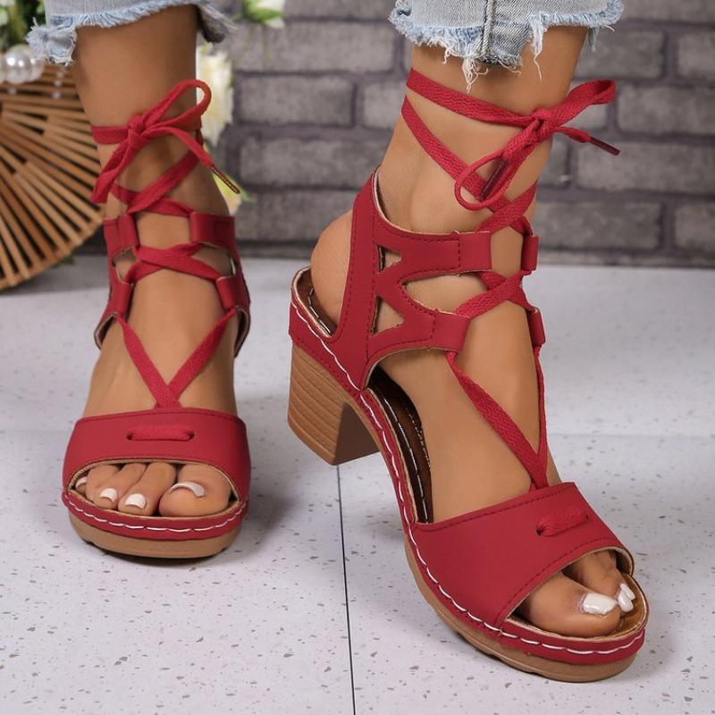 

Large-sized Thick-heeled Summer Shoes New Fish-mouth Sandals 36 білий