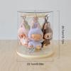 Rotating Plush Pendant Display Box Transparent Plush Doll Display Case Labubu 17cm Cartoon Doll Showcase Dustproof for Girl Gift