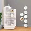 Budgie Parrot Cage Bird Cage Special Black Phoenix Peony Bird Breeding Cages Large Home Metal Luxury Viewing Villa Bird House L
