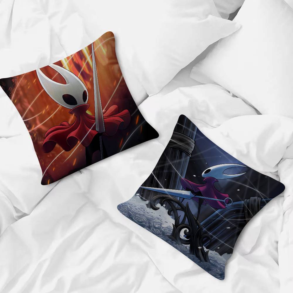 Game Hollow Knight Silksong Cute Cartoon L Game Cushion Cover Pillowcase Upholstery Sofa Throw Pillow Home Decor Pillowcas