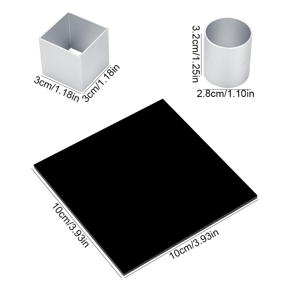 Metal Cube Square Shape Silicone Mold for Cake Decorating Tools DIY 3D Rotation Mousse Dessert Cake Moulds for Kitchen Baking