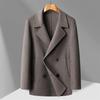 Autumn and Winter New Handmade Double-sided Woolen Coat Short Double-breasted Men's Youth Woolen Coat Men's Coat