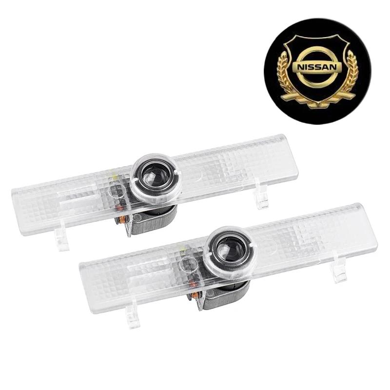 2PCS Car Door Welcome Lights Ghost Shadow Courtesy Lamps for Nissan Terra Altima Teana Amadar Navara Maxima Pathfinder Quest