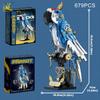 Non-Toxic 679Pcs Moc Mechanical Parrot Model Mini Building Block Animal Birds Series Technical Brick Children Toy Desk Decoration