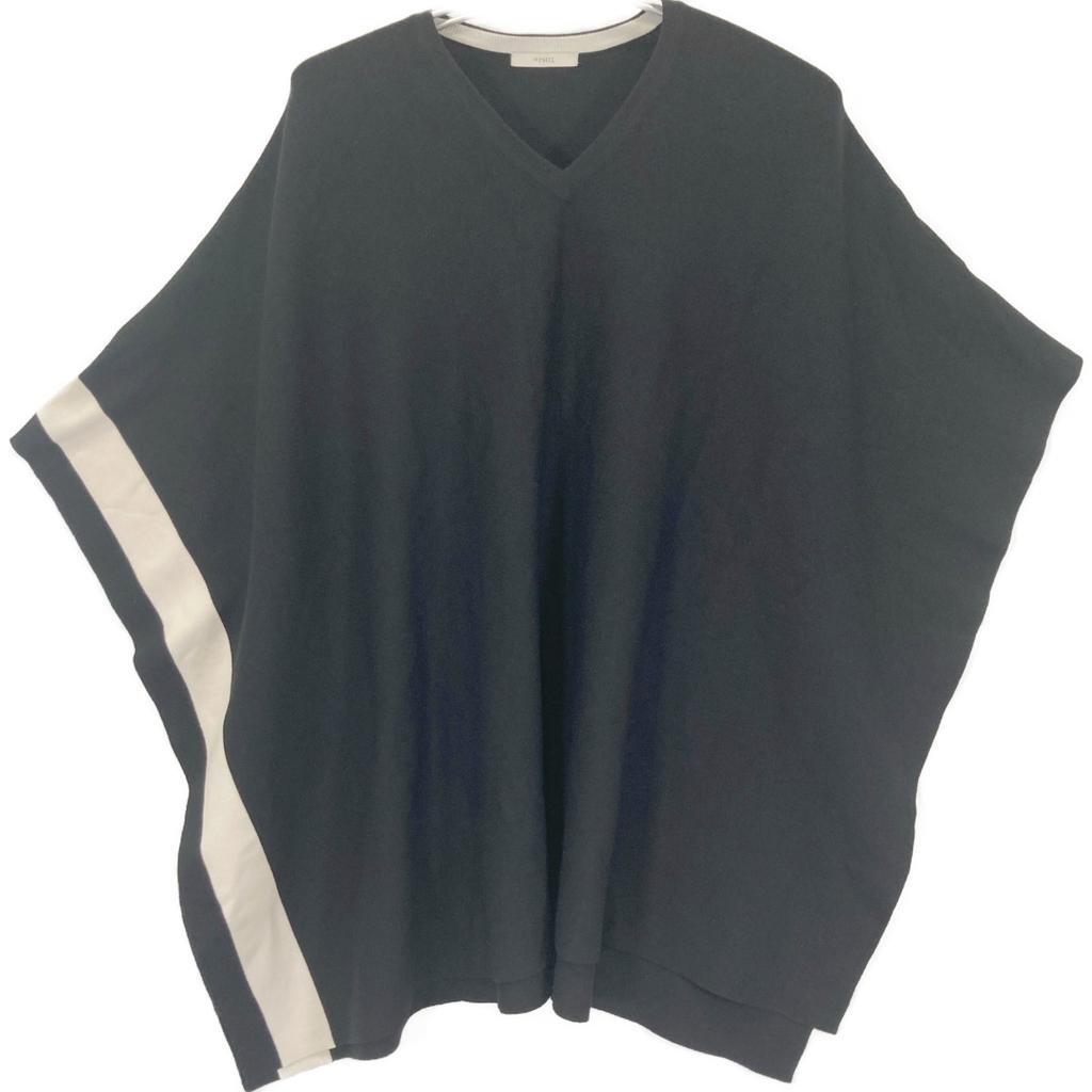 LE PHIL 534-9270904 Black Viscose Sight Line Knit coat 1 blackUsed