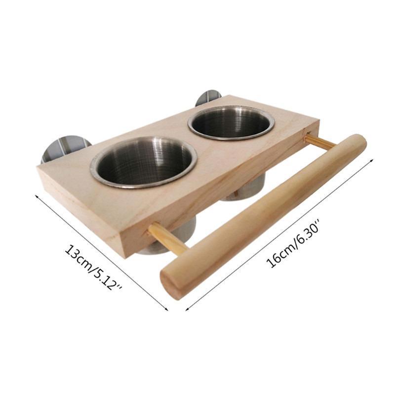 Futternäpfe für Vögel zum Aufhängen am Käfig Papageienfutterspender Futter-Wassernapf 2 in 1 Vogelstange Futterspender Edelstahlnäpfe für Papageien