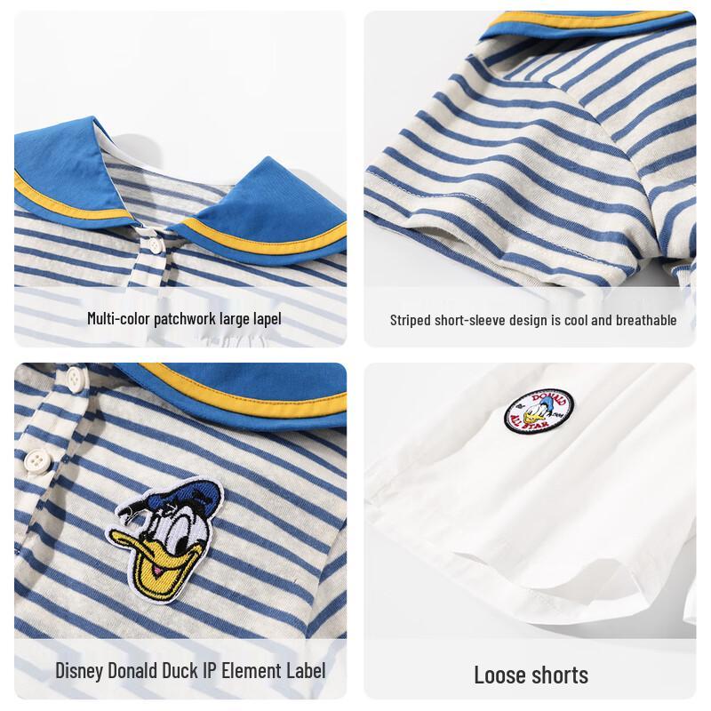 Disney Kids' Sailor Striped Polo & Shorts Set