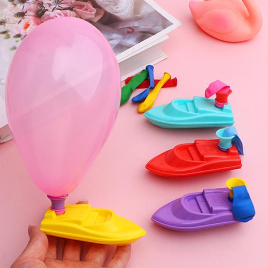 Yousheng 20Pcs Balloon Powered Boat Toy with 60 Balloons Educational Mini Ship Race Toy Children Science Experiment Exploration Classroom Learning Toy