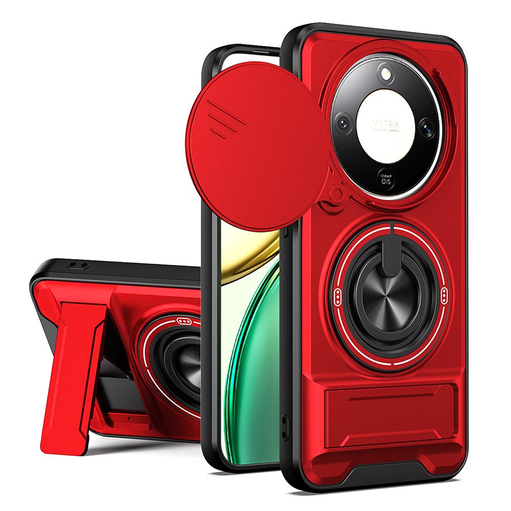 Etui na Honor X9D 5G Etui na Honor X70 Pokrowiec Obrotowy Pierścień Ochronny Aparatu Przesuwany Stojak Odporny na Wstrząsy Capa Funda