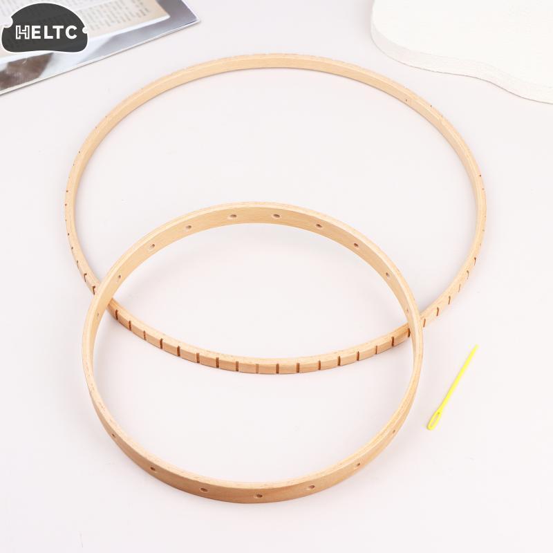 Wooden Hoops DIY Weaving Tools Round Wooden Knitting Loom Handmade Wall Hangings Crafts Home Garden Wall Decoration
