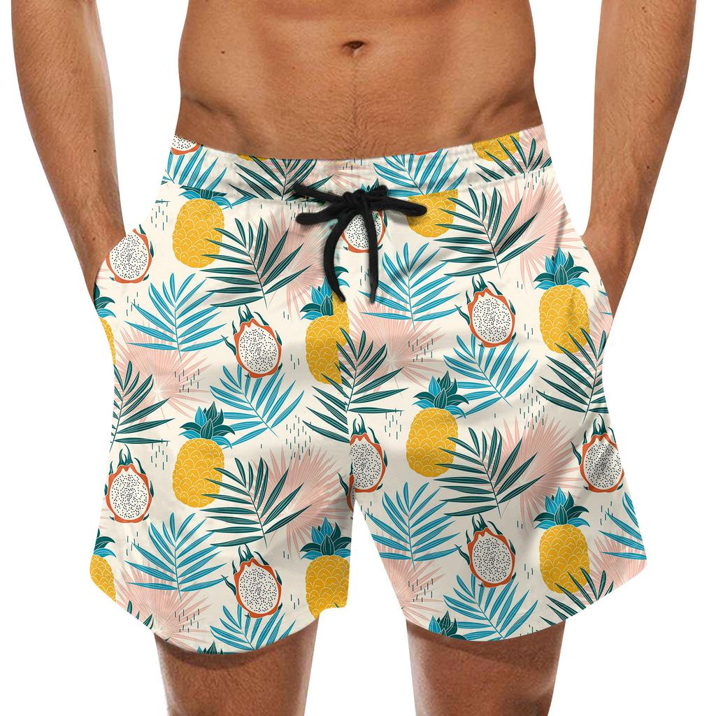 Fashion Men's Strapped Hawaiian Beach Fit Sport Casual Shorts Pants
