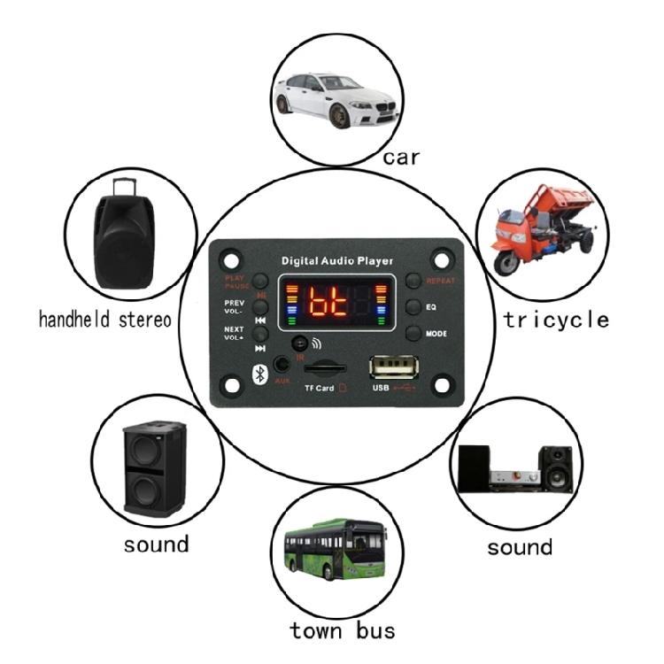 Amplifier Decoder Board Color Screen MP3 Player Stereos Receiver Wireless Module