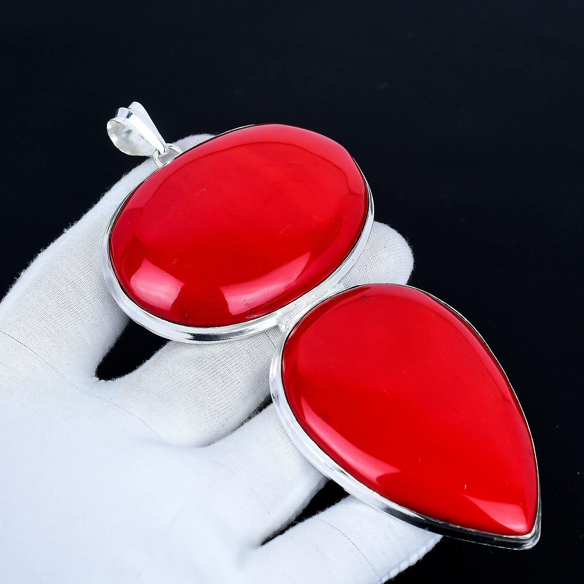 

Red Coral Pendant, 925 Sterling Silver Handmade Jewelry, Red Coral Silver Pendant, Party Wear Jewelry For Women s, Pendant Wadding Gift 10 Cm красный