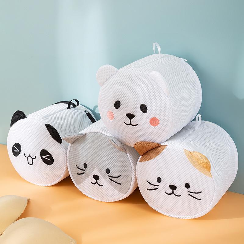 Speciální polyesterové antideformační síťované sáčky na podprsenky, vhodné k praní v pračce, sáčky na prádlo, ponožky s kresleným motivem