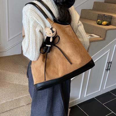 Autumn and Winter New Suede Tote Bag Western-style Niche Design Armpit Bag High-end Texture Shoulder Bag