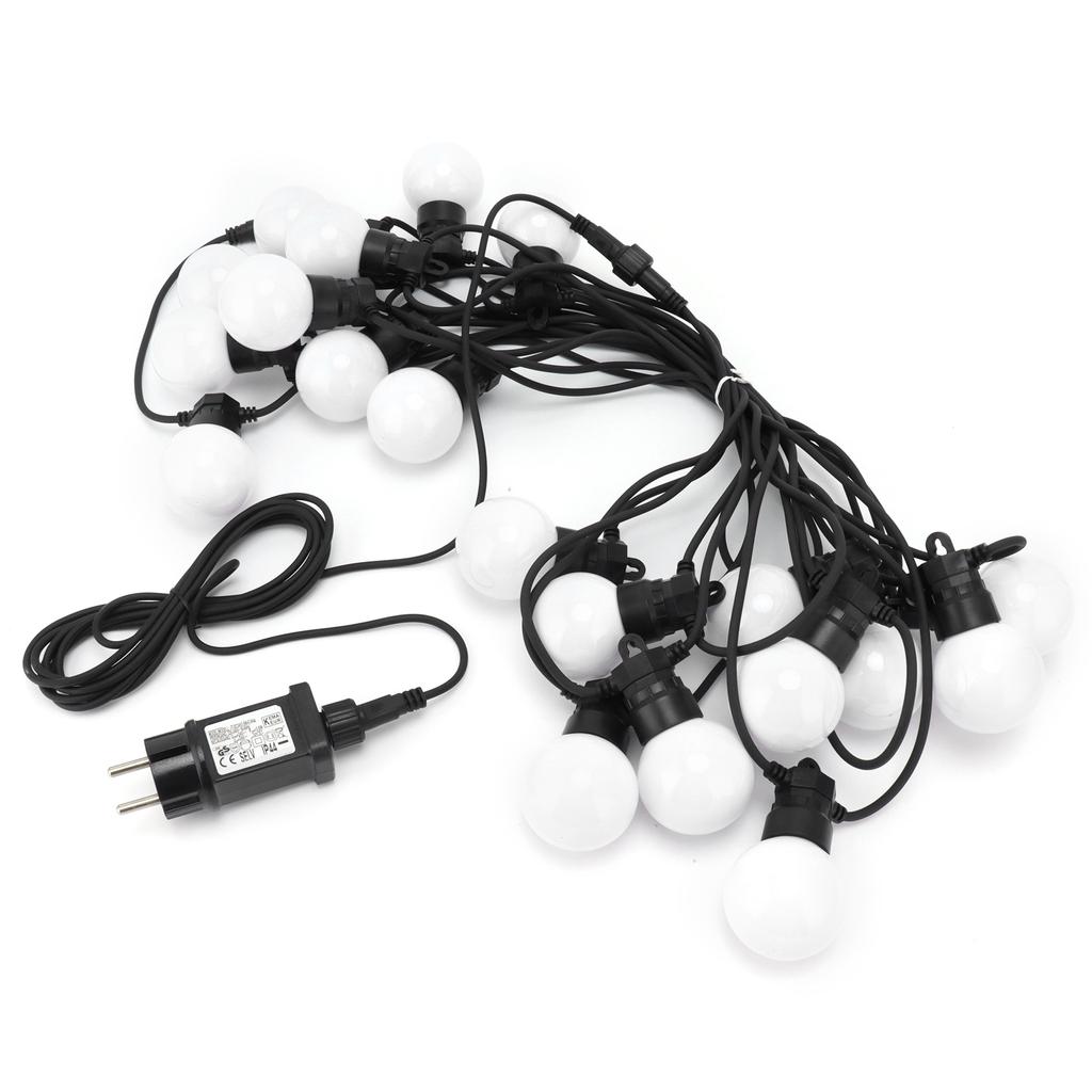 Wasserdichte G50 Glühbirnenlichterkette 10M 20LED für festliche Außendekoration Warmweiß