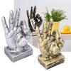OK Gesture Resin Sculpture Retro Desktop Ornament Finger Statue Home Office Decor Gold Finish Figurine Modern Abstract Art Deco