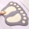 Kreative Big Foot Form Wasserabsorbierende Matte, Cartoon Unregelmäßiger Rutschfester Badezimmerteppich