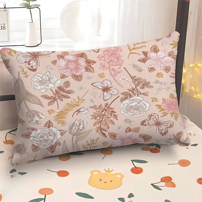 European Plant & Flower Pillowcase with Nordic Geometric Design Rectangular Sofa Cover Customizable