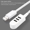 3 USB Port Multi-function 3A Charger Converter Extension Cable Line Expansion