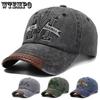 Men Women Vintage Washed Baseball Cap Distressed M Letter Embroidered Dad Hat Adjustable Cotton Trucker Hat for Outdoor Sports Casual Streetwear