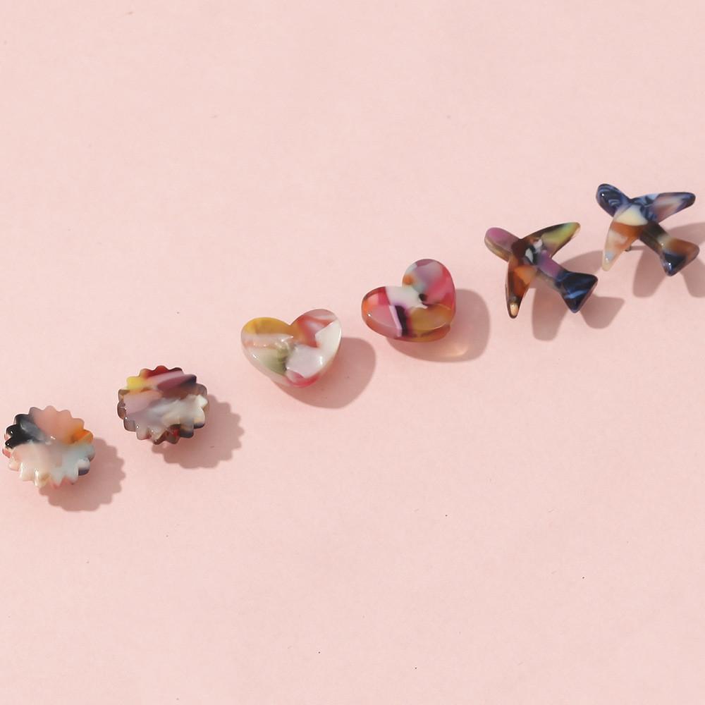 Bold Geometric Acrylic Long Dangle Earrings Trendy Colorful Statement Jewelry