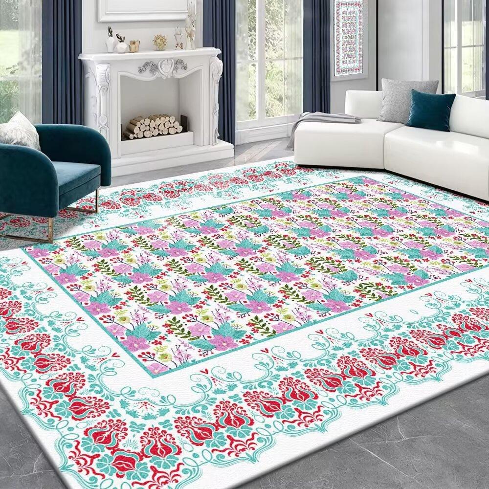 

Ковер для гостиной, светлый, роскошный, французский, ретро, журнальный столик для пожилых людей, спальня, коврик для кровати, водонепроницаемый, необрастающий, бесплатная стирка, новый 140*200cm