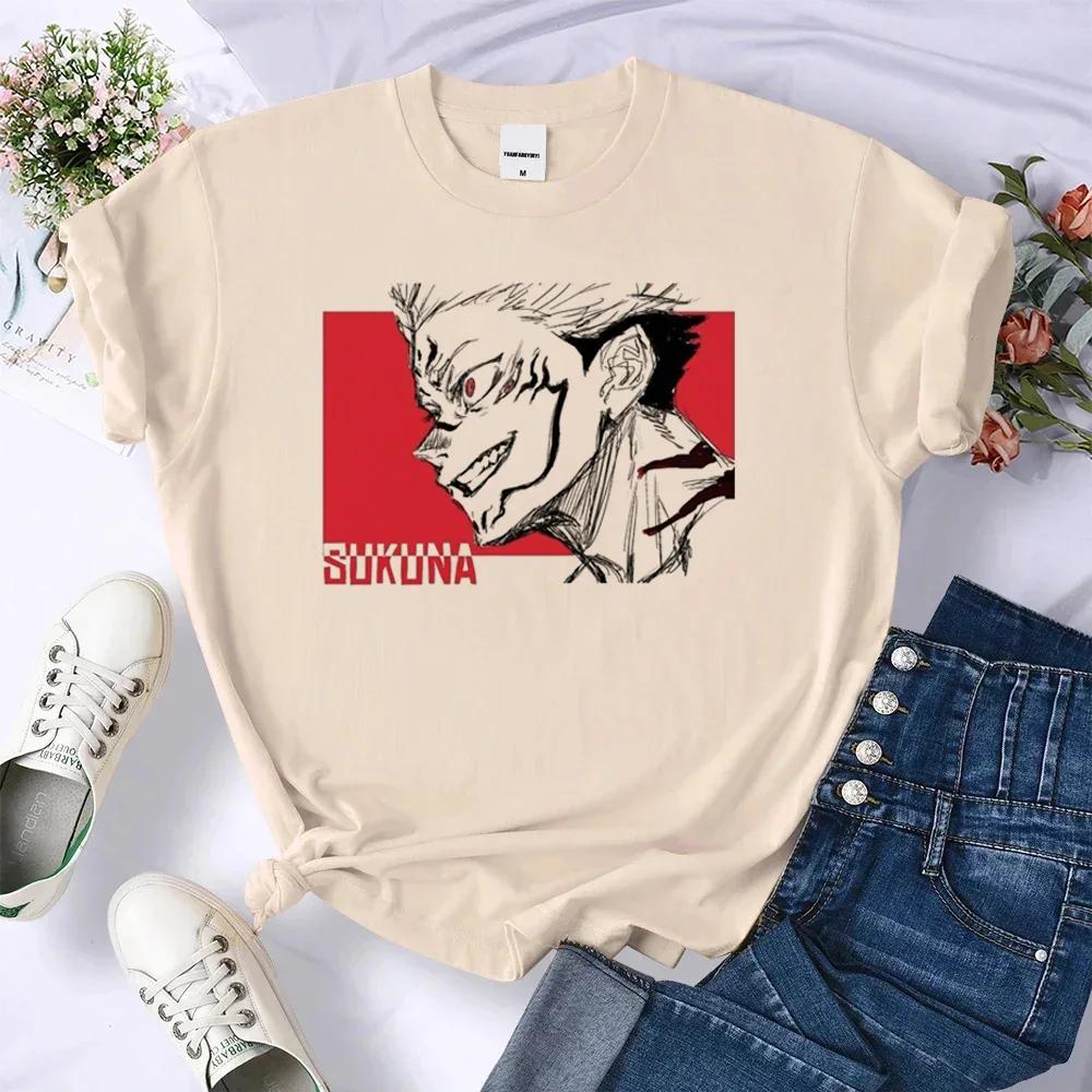 

Jujutsu Kaisen Gojo Satoru Top Women Streetwear Tshirt Female Anime 2000s Designer Clothing Hip Hop Tops Casual Female Clothing L