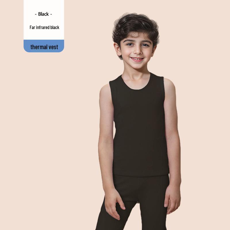 Kids' Reversible Self-Heating Fleece Vest - Antibacterial, Brushed Warmth for Autumn/Winter