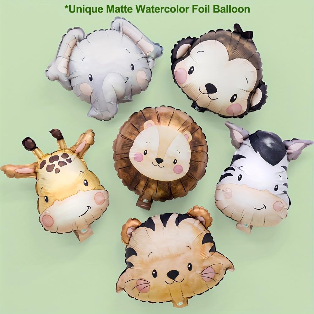 Cartoon Animal Head Balloons Monkey Lion Tiger Zebra Giraffe Balloon for Birthday Party Decoration Jungle Party Decoration Gift