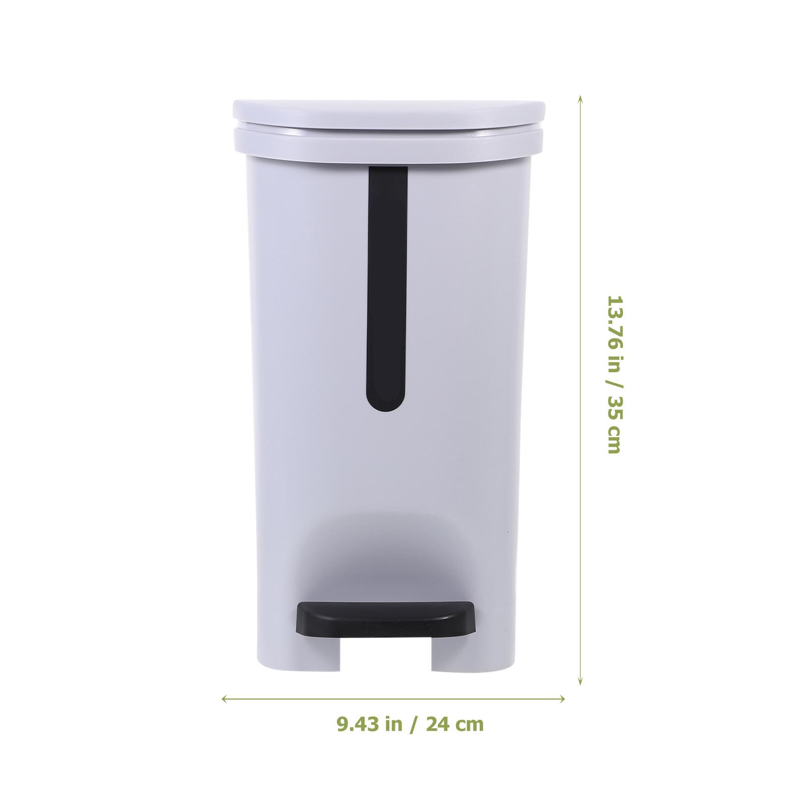 

Step Trash Can with Lid Modern Garbage Bin for Bathroom Kitchen Office Nordic Style Waste Basket Container сірий