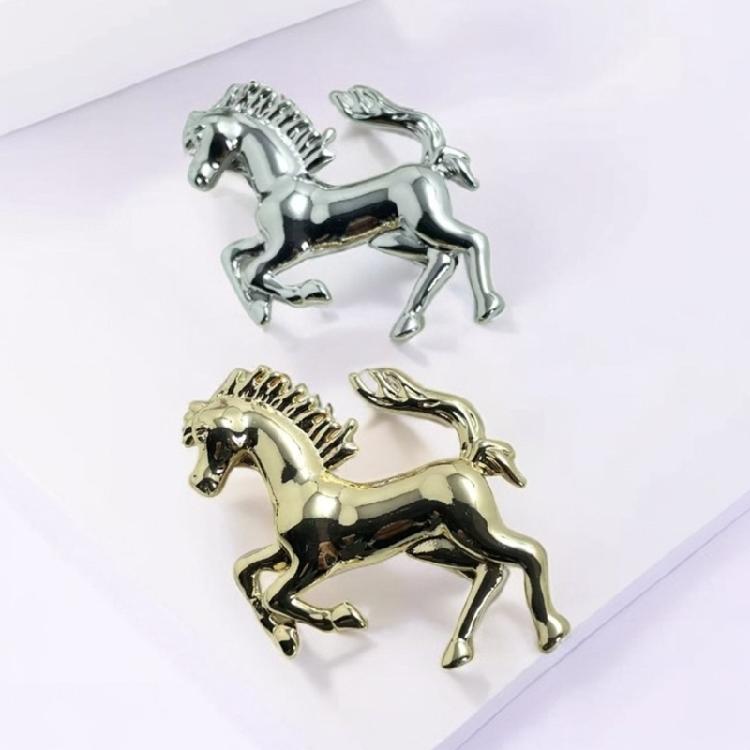 Contemporary Alloy Horse Brooch Creative Safety Lapel Pin For Daily Use Special Occasions Secure Backing