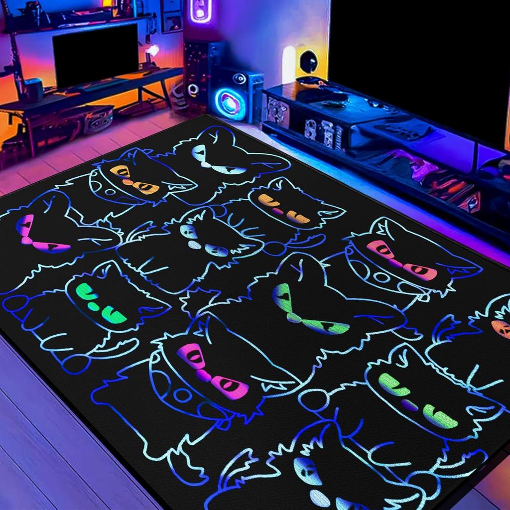 Cute Cartoon Dinosaur Rug for Bedroom Bedroom Playroom Decor for Kids Lovely Dinosaur Animal Pattern Carpet Blue Rug Non-Slip