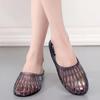 Fashion Crystal Shoes,Women Flat Slippers,Outdoor Wearing Slip On Jelly Slides,Soft PVC,Antiskid Bathroom Wear,PINK,GOLD,PURPLE,Dropship