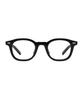 Oateu Sunset Black Square Blue Light Blocking Horn-Rimmed Glasses