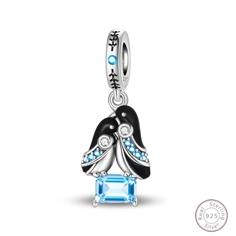Ice&Snow Charms Copper Xmas Snowman Penguin Elk Rabbit Polar Bears Fit Original Bracelet Pendant Women Jewelry Acc