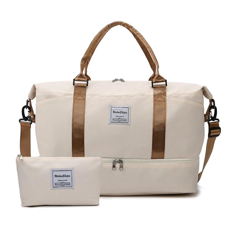 Travel Bag Large Capacity Dry and Wet Separation Hand Luggage Storage Bag Portable Waterproof Independent Shoe Compartment Sports Fitness Bag
