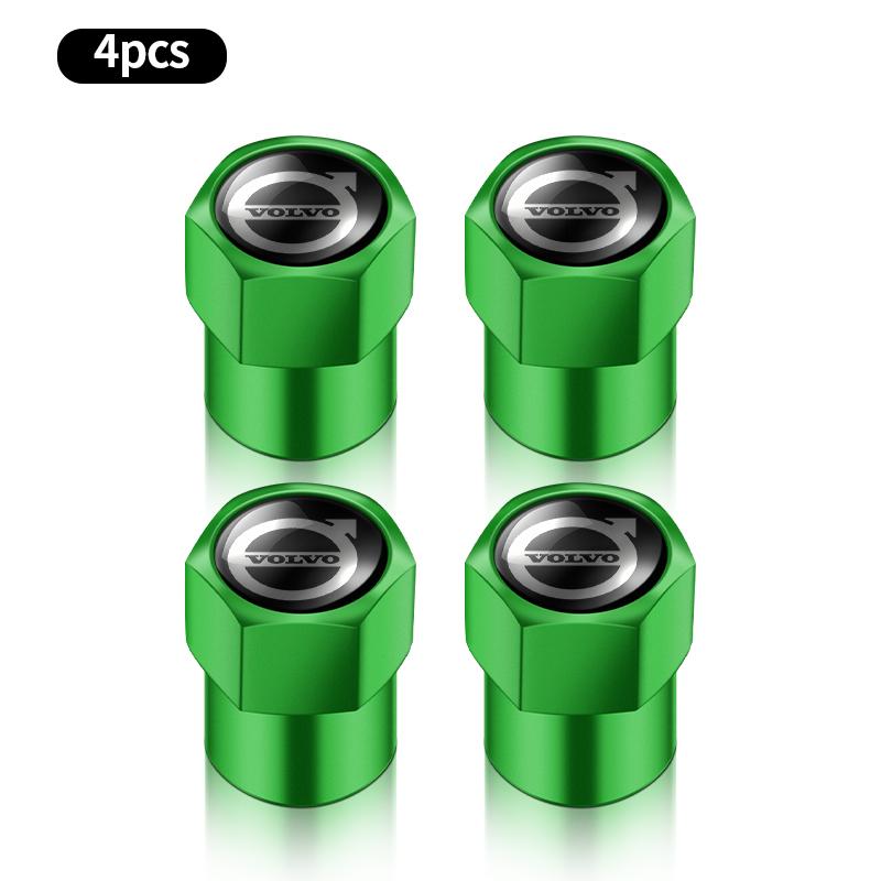 4PCS Car Badge Wheel Tires Valve Caps Metal Tyre Dust Covers For Volvo ES90 EC40 EX40 EM90 XC90 V90 V60 XC60 V40 S80 S60 S90 C4