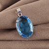 Tanzanite Gemstone Silver Pendant 1.75" , 925 Sterling Silver Jewelry, Partywear Pendant For Her, Anniversary Gift For Wife PP-63-10