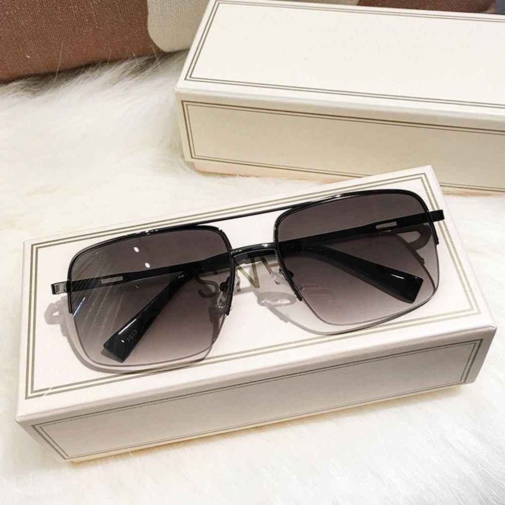 Halbrahmen Braune Sonnenbrille UV-Schutz Speziell für das Fahren Entwickelt Quadratische Form Sonnenbrille Outdoor Klassisch