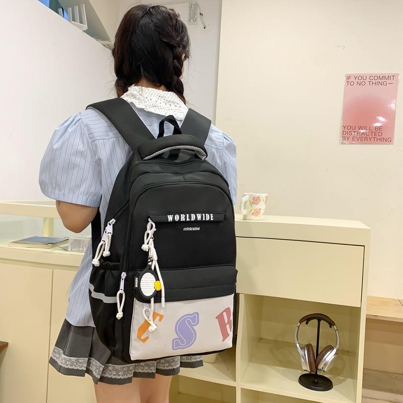 New girl cute backpack junior high school student small backpack college student backpack large capacity schoolbag