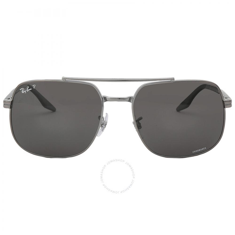 

Ray Ban Polarized Dark grey Square Unisex Sunglasses RB3699 004 K8 59
