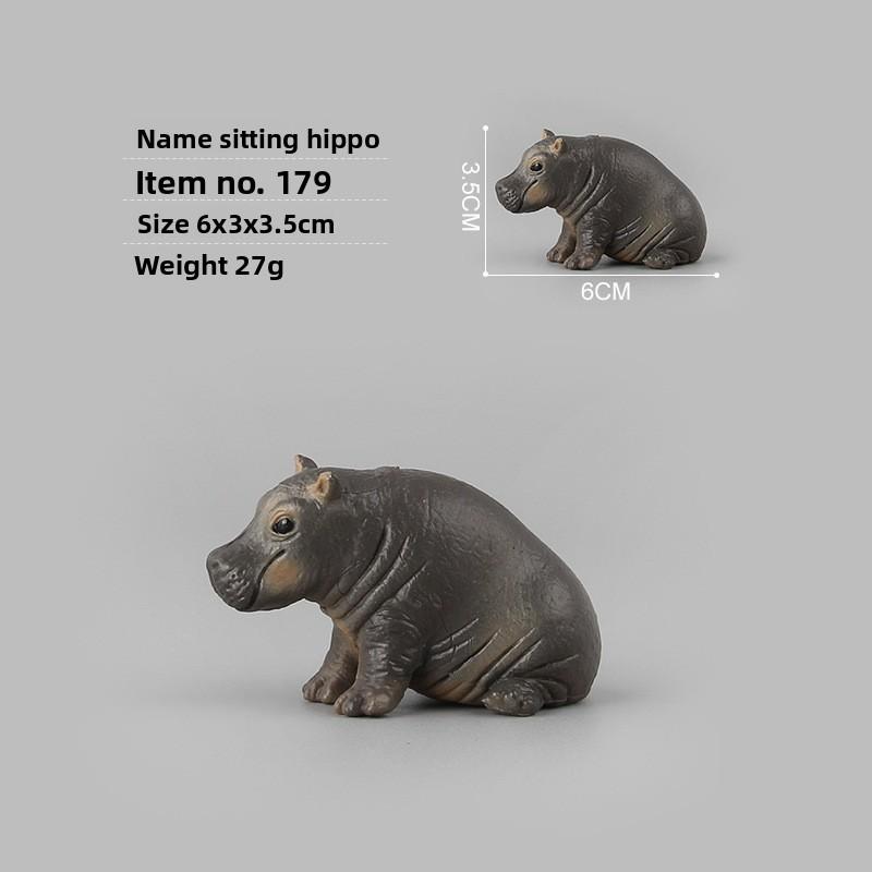 Wild Animal Pvc Hippo Model Set For Kids And Collectors