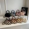Small Design Bag for Women New Color Contrast Striped Single Shoulder Crossbody Small Square Bag