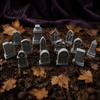 3D Printed Model Parts 14 Pcs Mini Tombstone Model, Miniature Cemetery Gravestone Scenery Scene Layout Accessories Props for Tabletop Gaming Halloween
