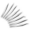 Precision Tweezers Stainless Steel Straight Tweezers for Electronics Laboratory Work Jewelry Making Craft Soldering