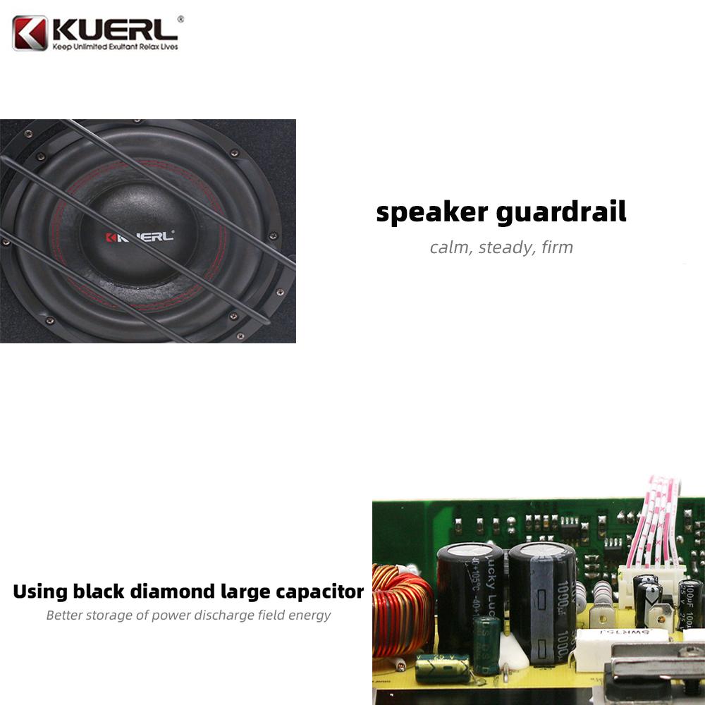 10 Zoll Autolautsprecher Hohe Leistung Aktiv RMS 150W Autoradio Reiner Bass Übergewichtig Trapezförmiger Auto-Subwoofer Car-Audio-Modifikation