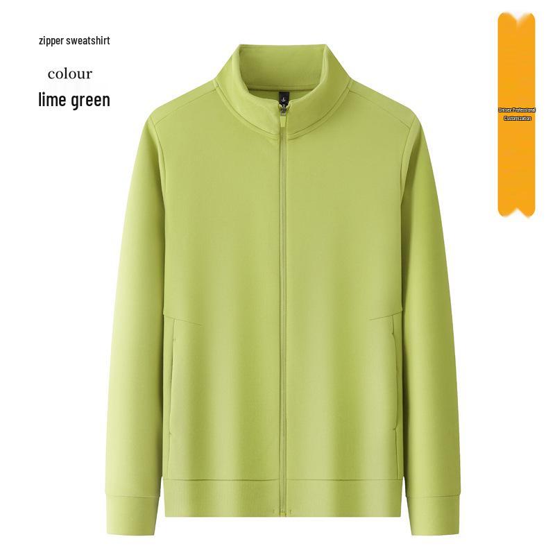 

Unisex Comfortable Solid Color Zipper Hoodie with Stand-up Collar - Autumn/Winter Edition XL