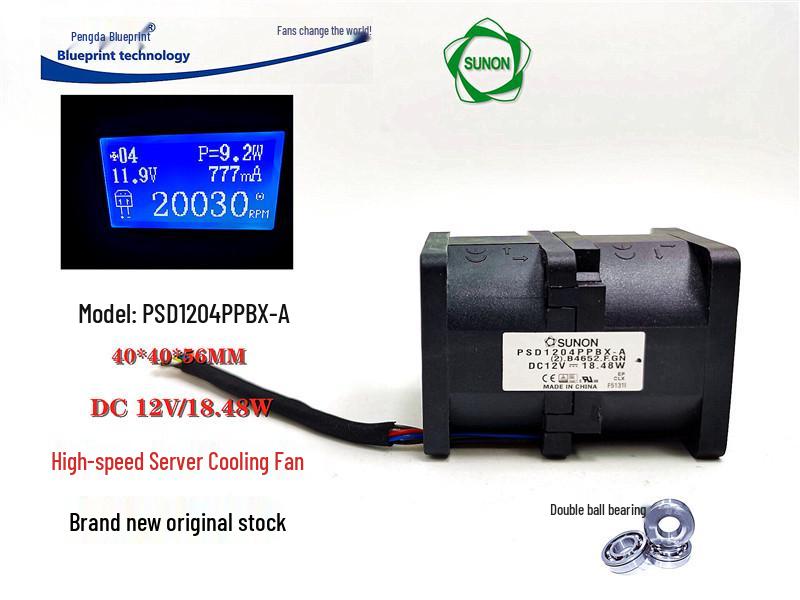 Brand New PSD1204PPBX-A 12V 18.48W Dual Ball Bearing High Airflow 4056 Server Cooler