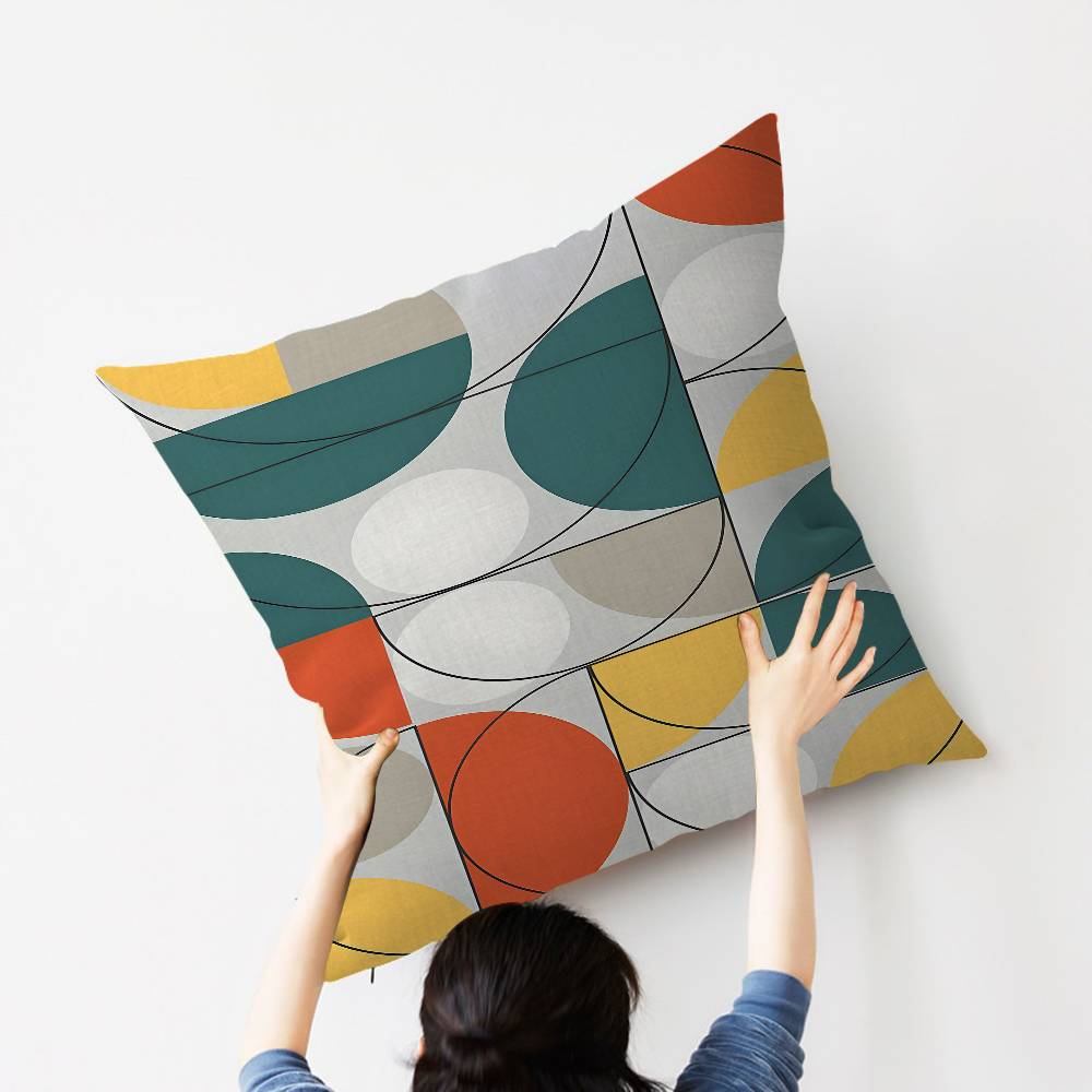 Abstract B-Bauhaus Geometry Cushion Cover Car Throw Pillow Case For Sofa Car Christmas Gift 40X40Cm 45X45Cm